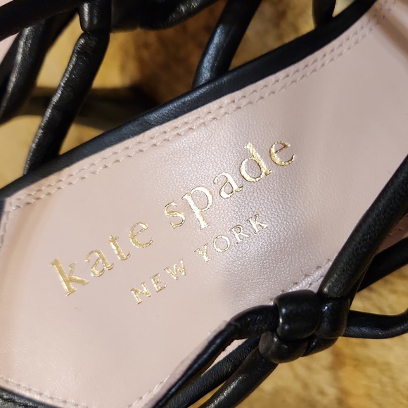 KATE SPADE Coco Heels, Black leather, size 8 - Picture 7 of 12
